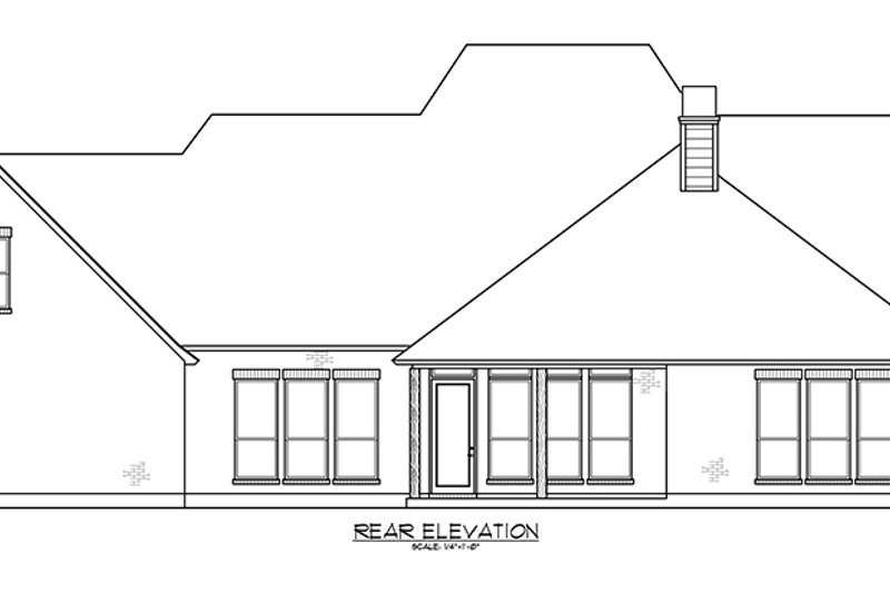 Dream House Plan - Exterior - Rear Elevation for Traditional House Plan #1074-91 - 4 bed, 3.5 bath