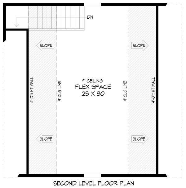 House Blueprint - Southern Floor Plan - Upper Floor Plan #932-1264