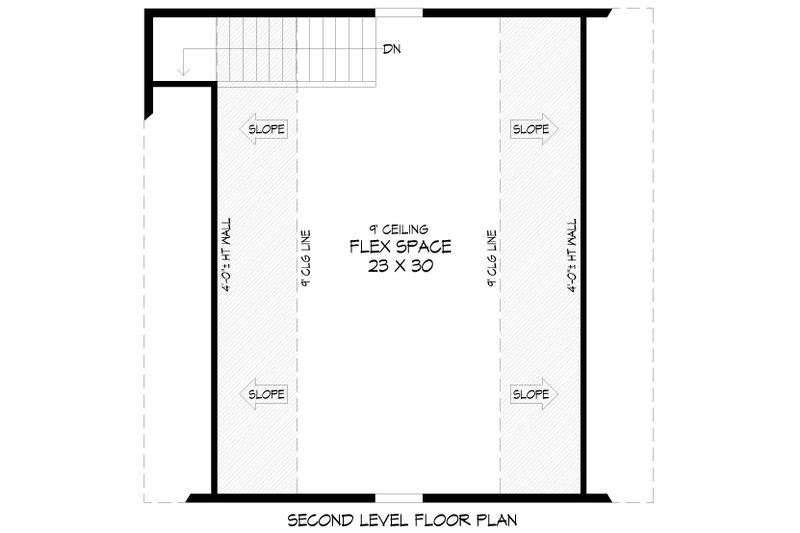 Architectural House Design - Floor Plan - Upper Floor for Southern House Plan #932-1264, 0 bath