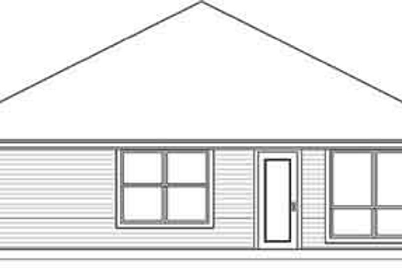 Home Plan - Exterior - Rear Elevation for Traditional House Plan #84-205 - 4 bed, 2 bath