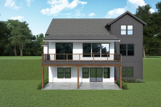 Exterior - Rear Elevation for Farmhouse House Plan #1070-171 - 3 bed, 2.5 bath