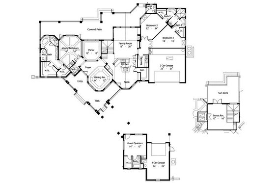 Floor Plan - Main Floor for Colonial House Plan #417-383 - 4 bed, 3.5 bath