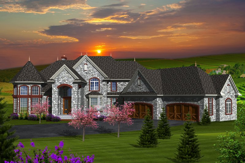 Home Plan - European Exterior - Front Elevation Plan #70-1150