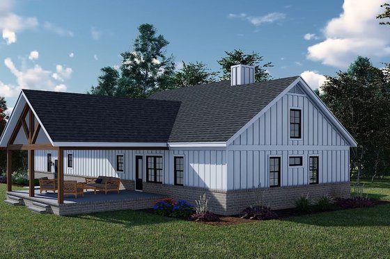 Exterior - Other Elevation 2 for Farmhouse House Plan #932-1216 - 3 bed, 2.5 bath