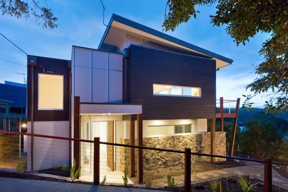 Exterior - Front Elevation for Modern House Plan #496-21 - 3 bed, 2.5 bath