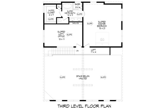 Floor Plan - Other Floor for Farmhouse House Plan #932-1159 - 3 bed, 4 bath