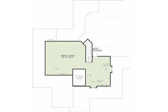 Floor Plan - Upper Floor for Traditional House Plan #17-1027 - 5 bed, 4.5 bath