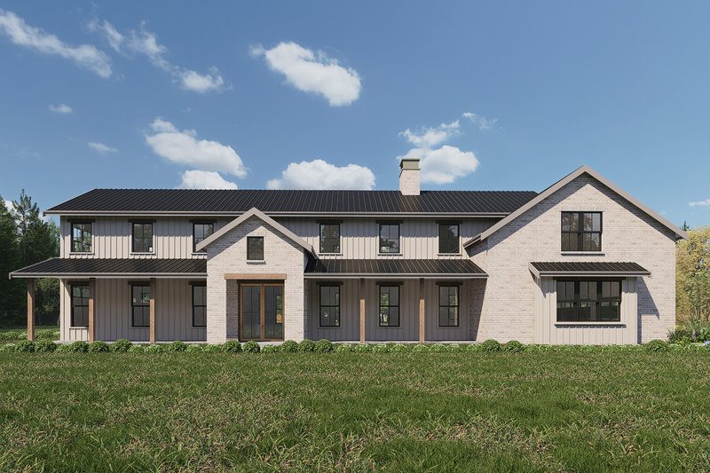 House Blueprint - Exterior - Front Elevation 2 for Barndominium House Plan #1070-271 - 4 bed, 3.5 bath