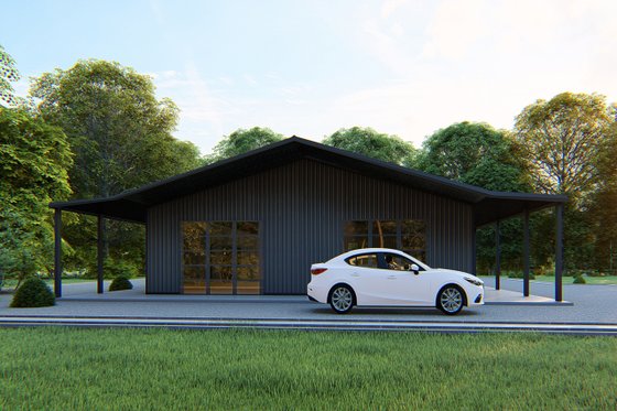 Exterior - Other Elevation 6 for Barndominium House Plan #1107-4 - 3 bed, 2 bath