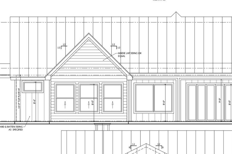 House Design - Exterior - Rear Elevation for Farmhouse House Plan #1110-28 - 4 bed, 3.5 bath