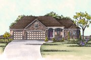 European Style House Plan - 3 Beds 2 Baths 2065 Sq/Ft Plan #20-1817 