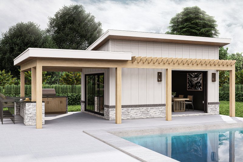 Dream House Plan - Modern Exterior - Front Elevation Plan #455-460