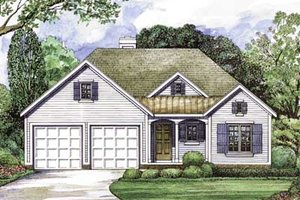 Dream House Plan - Exterior - Front Elevation for Traditional House Plan #20-1402 - 3 bed, 2 bath