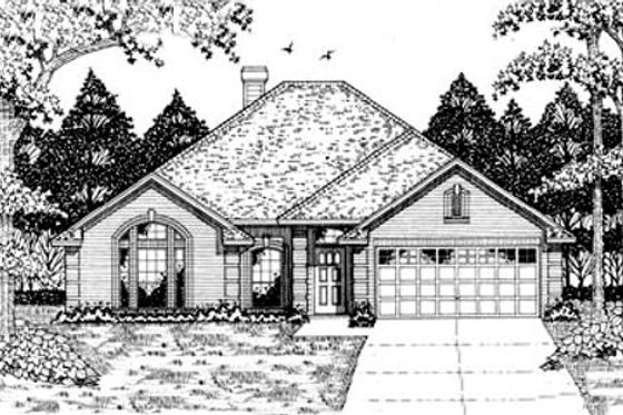 Exterior - Front Elevation for Traditional House Plan #42-152 - 3 bed, 2 bath
