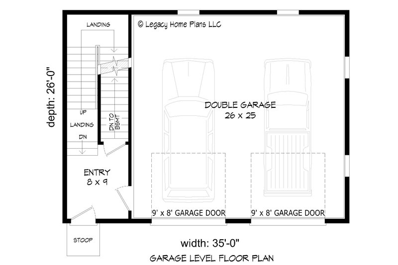 Home Plan - Floor Plan - Main Floor for Contemporary House Plan #932-885 - 1 bed, 1 bath