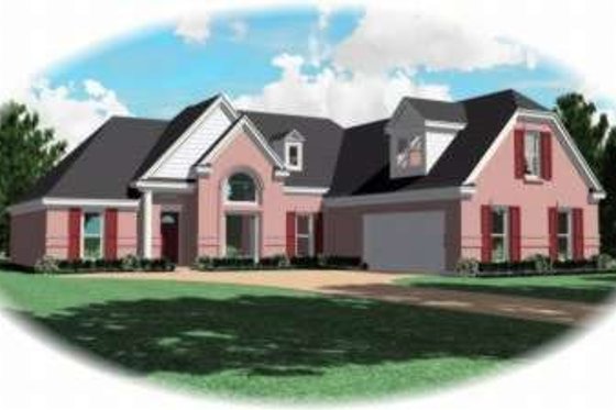 Exterior - Front Elevation for European House Plan #81-989 - 3 bed, 2 bath