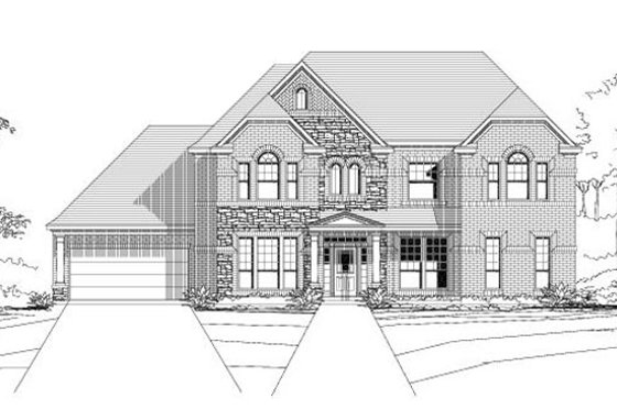 Exterior - Front Elevation 3 for Traditional House Plan #411-127 - 6 bed, 3.5 bath