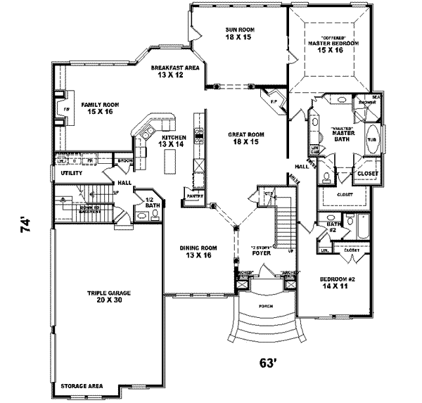 European Floor Plan - Main Floor Plan #81-628