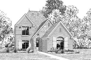 European Exterior - Front Elevation Plan #424-156