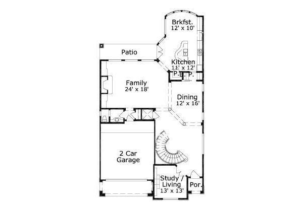 European Floor Plan - Main Floor Plan #411-214