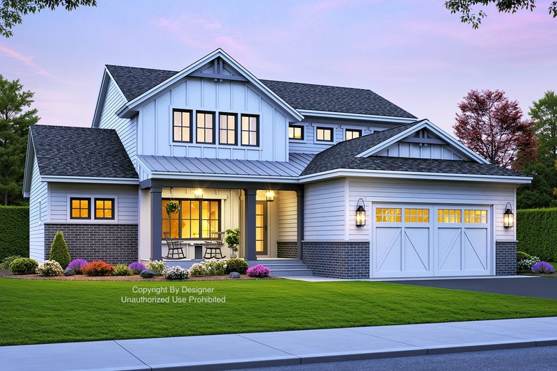 Home Plan - Farmhouse Exterior - Front Elevation Plan #51-1377