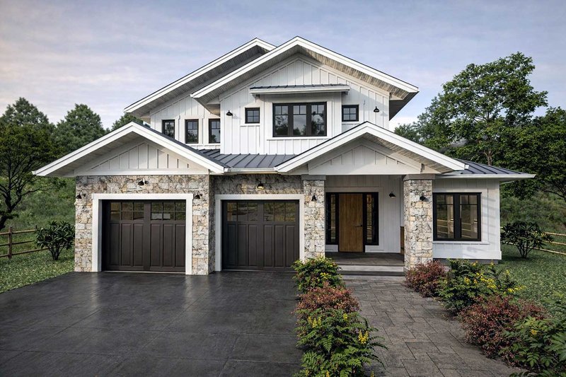 House Blueprint - Exterior - Front Elevation 3 for Country House Plan #1101-60 - 3 bed, 2.5 bath