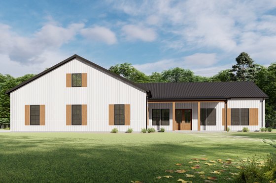Exterior - Front Elevation for Barndominium House Plan #1092-70 - 3 bed, 2 bath