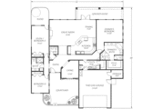 Adobe / Southwestern Style House Plan - 3 Beds 2.5 Baths 2352 Sq/Ft Plan #24-212 