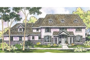 Colonial Exterior - Front Elevation Plan #124-355