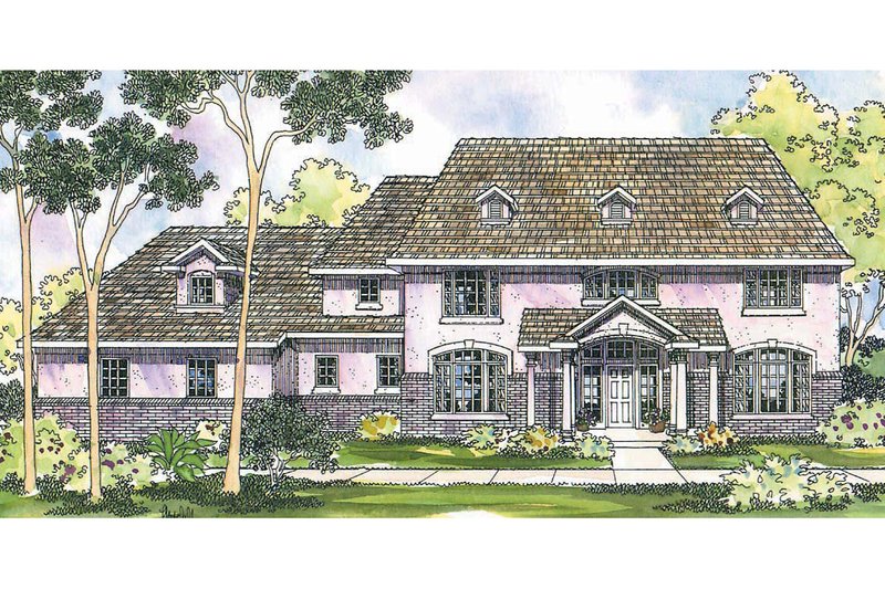 House Blueprint - Colonial Exterior - Front Elevation Plan #124-355