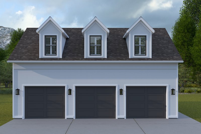 House Blueprint - Exterior - Front Elevation 3 for Farmhouse House Plan #1060-392, 0 bath