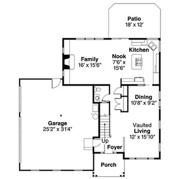 House Plan Design - Modern Floor Plan - Main Floor Plan #124-714