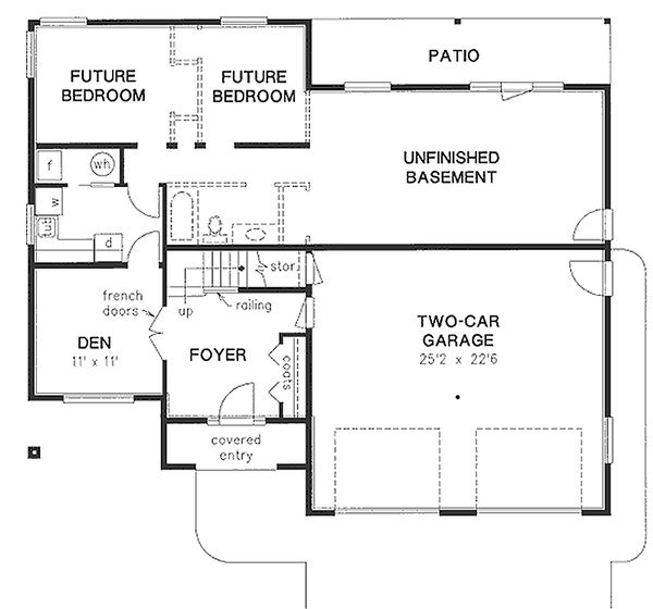 Home Plan - Mediterranean Floor Plan - Lower Floor Plan #18-253