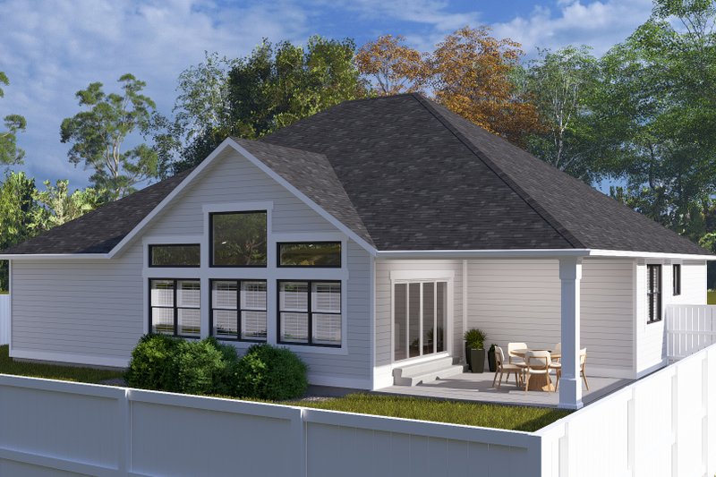 House Blueprint - Exterior - Rear Elevation for Farmhouse House Plan #1060-389 - 3 bed, 2 bath