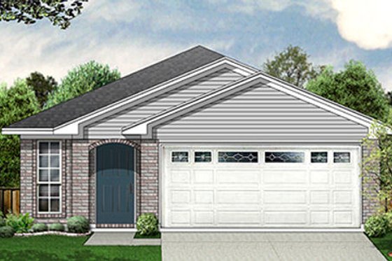 Exterior - Front Elevation for Traditional House Plan #84-296 - 3 bed, 2 bath
