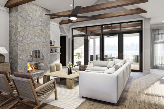 Interior - Family Room 2 for Modern House Plan #455-621 - 2 bed, 2 bath