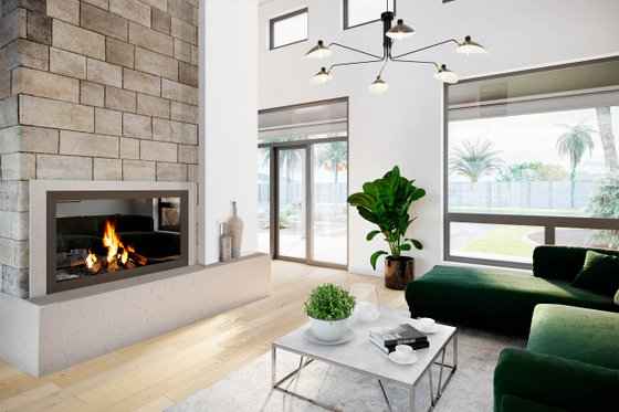 Interior - Family Room 1 for Farmhouse House Plan #924-18 - 3 bed, 2 bath