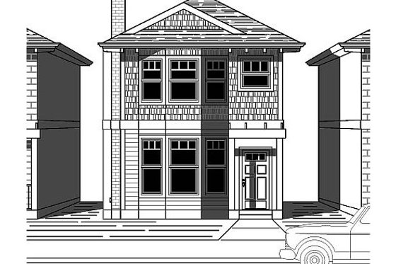 Exterior - Front Elevation for Traditional House Plan #423-41 - 3 bed, 2.5 bath