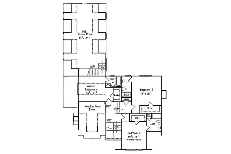 Dream House Plan - Floor Plan - Upper Floor for Craftsman House Plan #927-5 - 4 bed, 5.5 bath