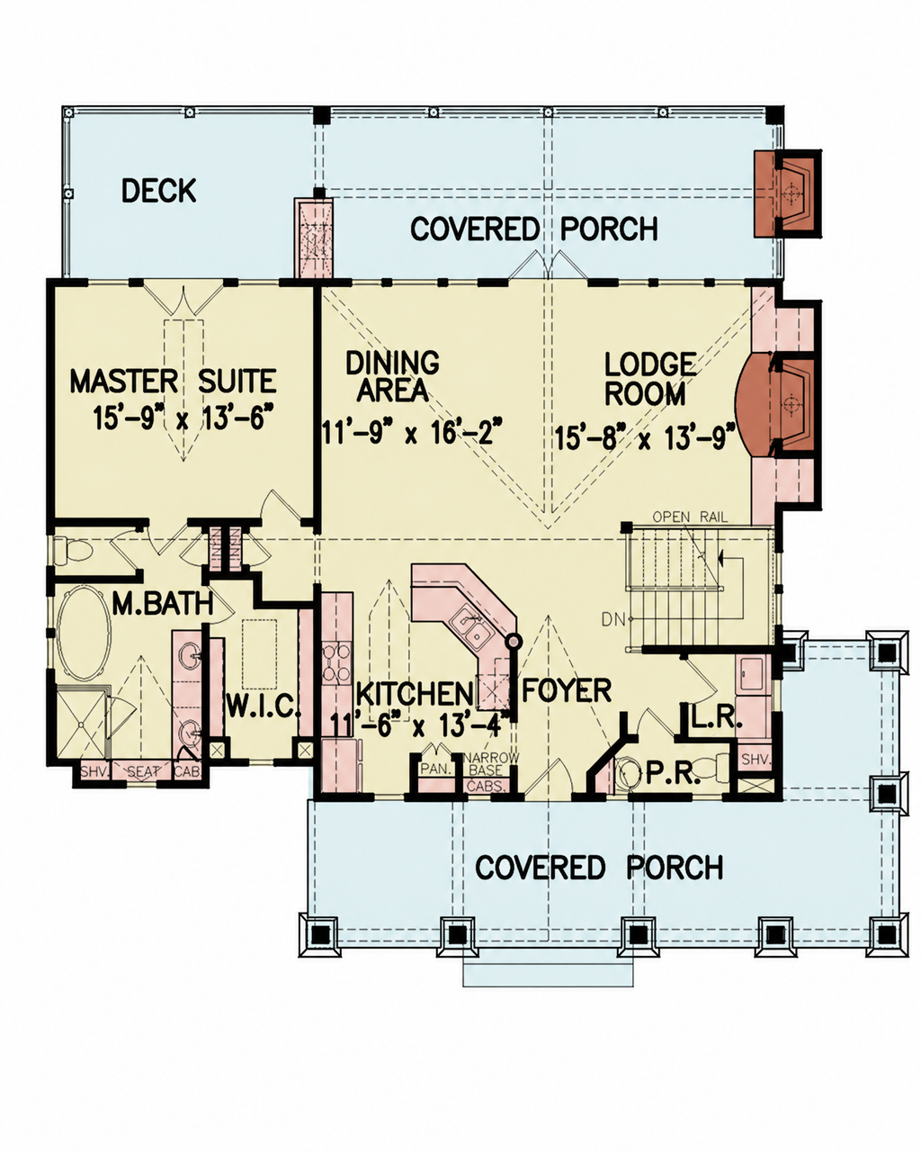 Floor Plan - Main Floor for Traditional House Plan #54-705 - 3 bed, 2 bath