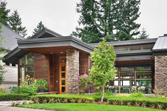 Exterior - Front Elevation 5 for Modern House Plan #48-457 - 4 bed, 3.5 bath