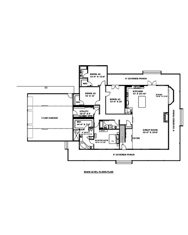 Dream House Plan - Farmhouse Floor Plan - Main Floor Plan #117-936