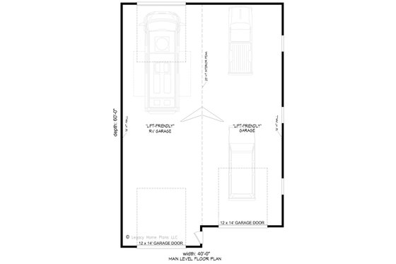 Floor Plan - Main Floor for Contemporary House Plan #932-338, 0 bath