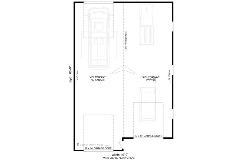 Dream House Plan - Floor Plan - Main Floor for Contemporary House Plan #932-338, 0 bath