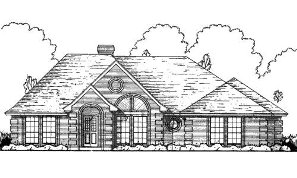Exterior - Front Elevation 2 for Traditional House Plan #40-413 - 3 bed, 2 bath