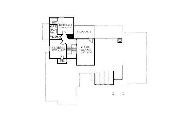 Country Floor Plan - Upper Floor Plan #80-190