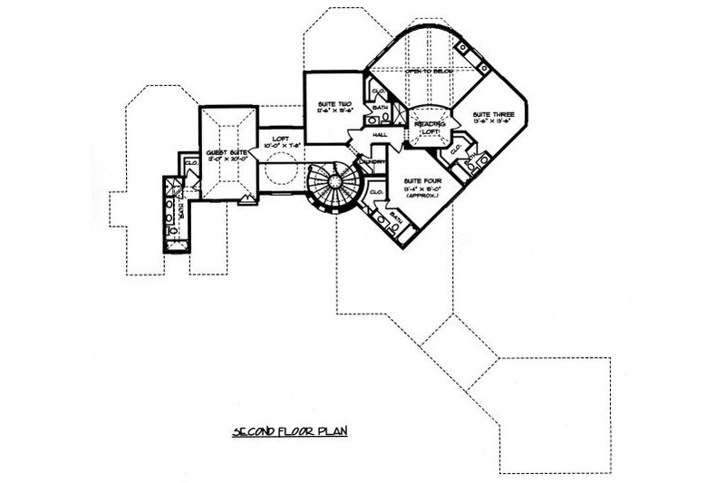 House Plan Design - Floor Plan - Upper Floor for Mediterranean House Plan #413-134 - 5 bed, 5.5 bath