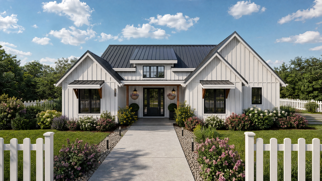 Exterior - Front Elevation 2 for Farmhouse House Plan #48-1220 - 3 bed, 2 bath
