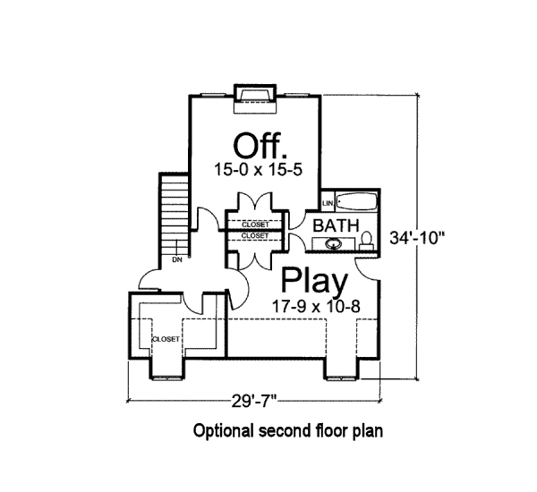 Architectural House Design - Classical Floor Plan - Upper Floor Plan #119-158