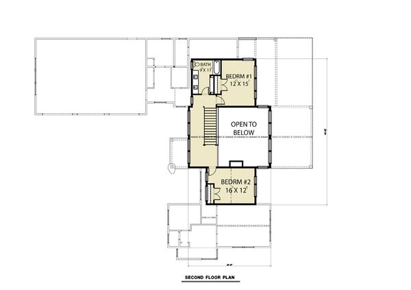 House Plan Design - Contemporary Floor Plan - Upper Floor Plan #1070-94